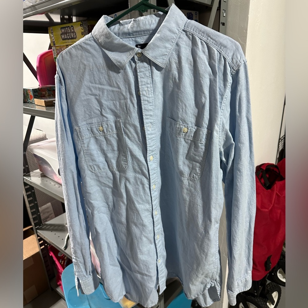Gap Slim Fit XL Light denim buttonup